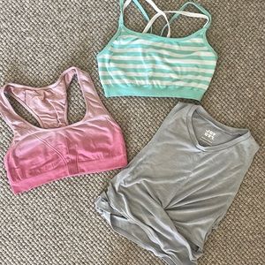 2 sports bras and tank top!
